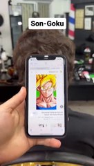 Barbero sorprende con el rostro de Gokú en peinado a cliente