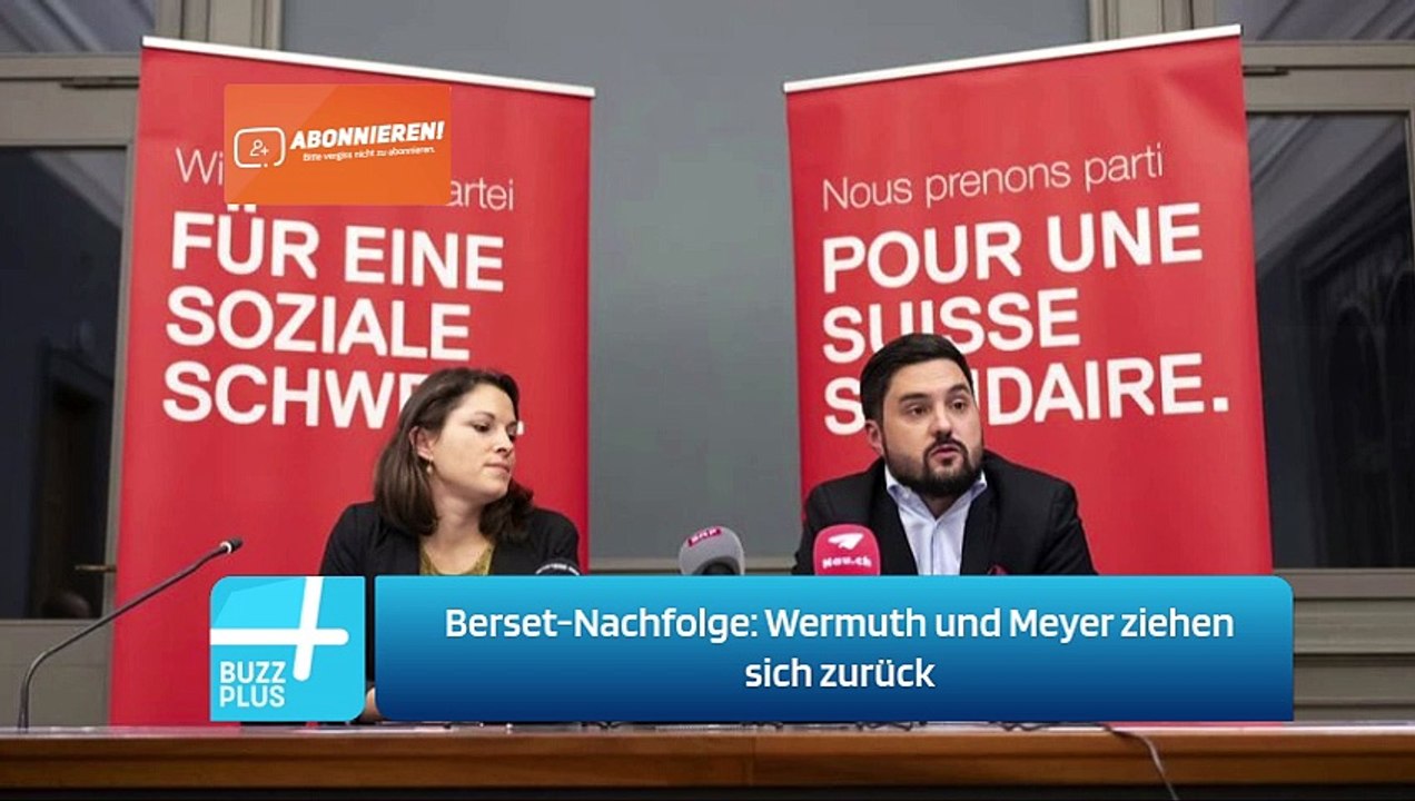 Berset-Nachfolge: Wermuth und Meyer ziehen sich zurück