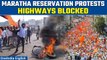 Maratha Community Protests for Reservations: Highways Blocked, Railway Tracks Obstructed| Oneindia