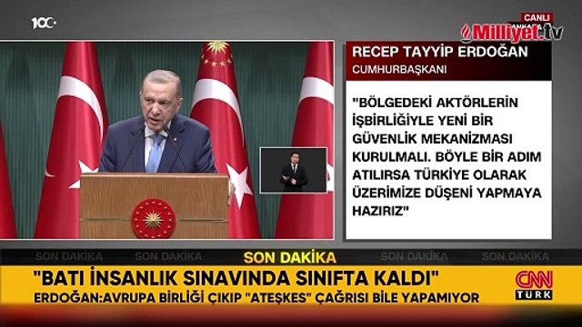 Cumhurbaşkanı Erdoğan Kabine toplantısı sonrası alınan kararları açıklıyor