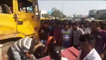 Video...... मनपा के डंपर ने छह वाहनों को चपेट में लिया, महिला समेत तीन घायल