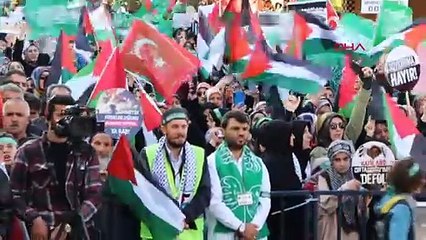 Van'da İsrail'in Filistin'e yönelik saldırıları protesto edildi