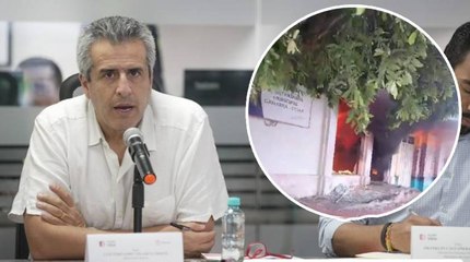 "Sabemos quién prendió el fuego": ministro Velasco sobre asonada en Registraduría de Gamarra