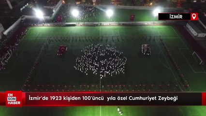 İzmir’de 1923 kişiden 100'üncü  yıla özel Cumhuriyet Zeybeği