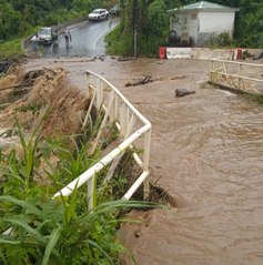 Inondations dans le sud de la Martinique
