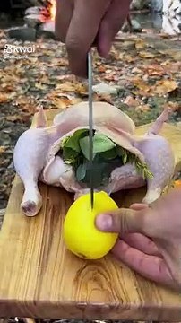 Doğada Bütün Kızarmış Tavuk