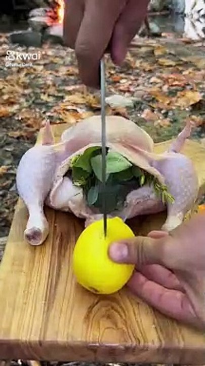 Doğada Bütün Kızarmış Tavuk