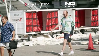 شاهد: إجلاء السائحين من مدينة أكابولكو المكسيكية بسبب إعصار