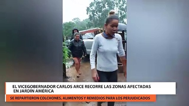 El Vicegobernador Carlos Arce recorre las zonas afectadas en Jardín América