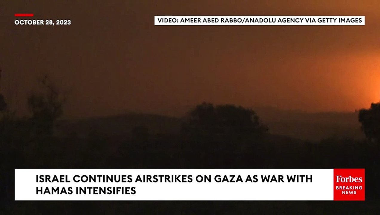 Gaza Continues To Be Hit By Israeli Airstrikes As War With Hamas Intensifies