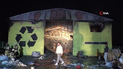 Silivri'de Geri Dönüşüm Tesisi Yangını