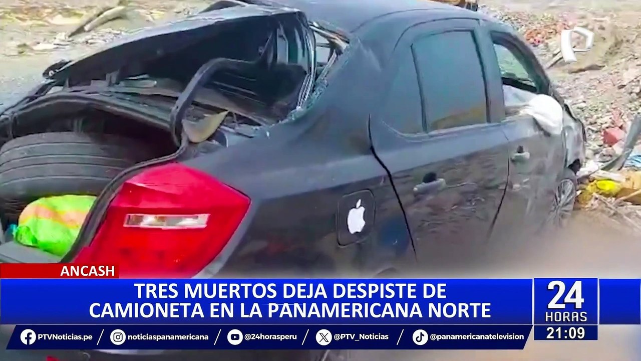 Áncash: dos policías mueren tras despiste de auto