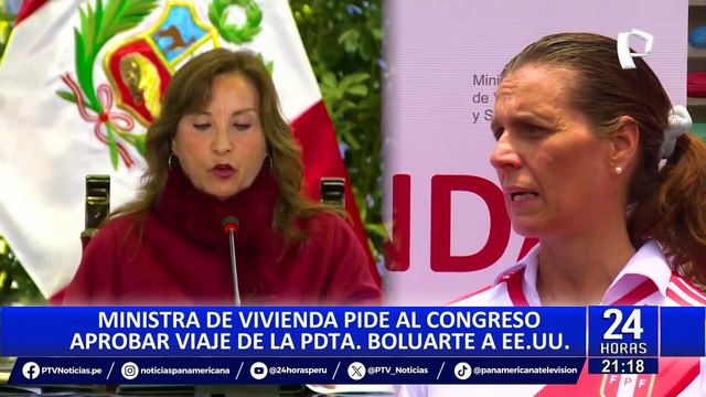 Ministra de Vivienda respalda viaje de Dina Boluarte a Estados Unidos