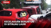 Kecelakaan Beruntun, Bus Pariwisata Tabrak 6 Kendaraan di Sitinjau Lauik Padang