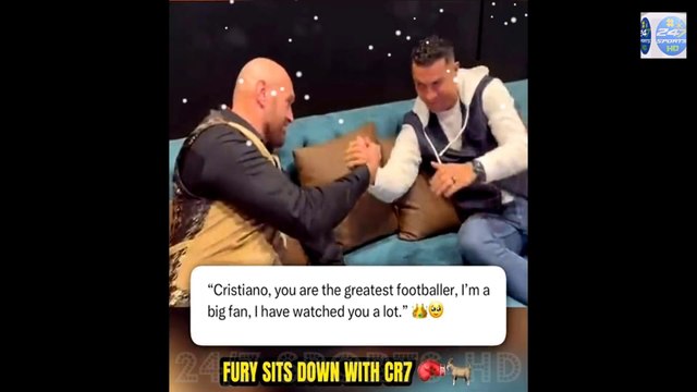 Tyson Fury Tells Cristiano Ronaldo He's the Greatest Footballer That Has Ever Lived - Snubbing Messi