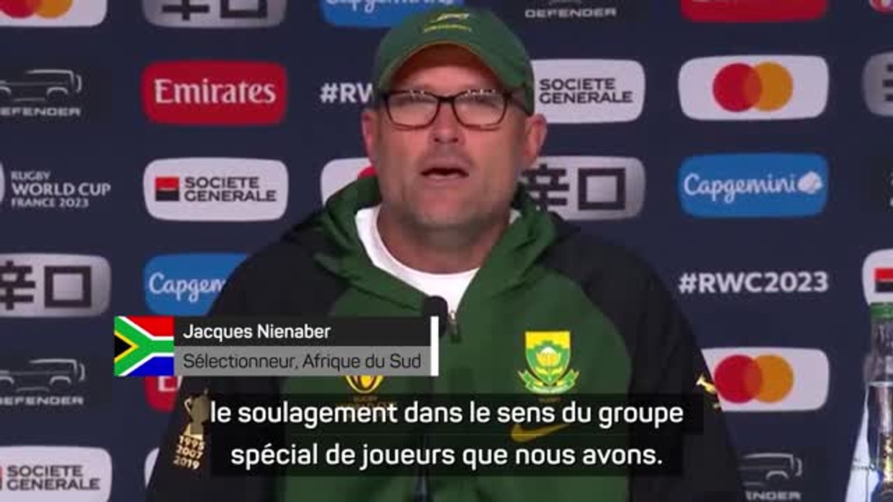 Afrique du Sud - Un mélange de soulagement et de fierté nationale pour Nienaber