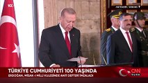 Devlet erkanı Ata'nın huzurunda! İşte Cumhurbaşkanı Erdoğan'ın Anıtkabir Özel Defteri'ne yazdığı not