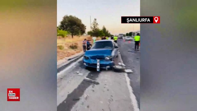 Şanlıurfa’da yaşanan zincirleme kaza kamerada