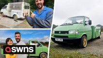 Son spends four months and £2k renovating dad's rare van - with stunning results