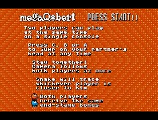 Mega Q*bert online multiplayer - megadrive