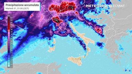 Rischio nubifragi al Nord