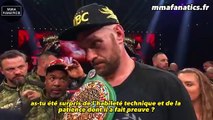 Tyson Fury s'exprime après sa 