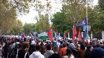 Manifestación en Madrid en apoyo al pueblo palestino.