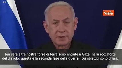 SOTTOTITOLI Netanyahu: Nostro esercito a Gaza per distruggere Hamas