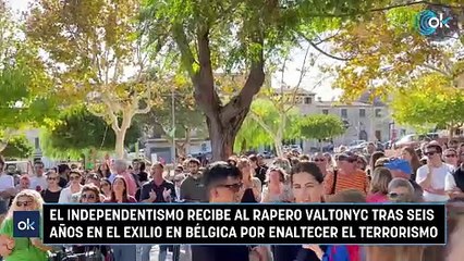 El independentismo recibe al rapero Valtonyc tras seis años en el exilio en Bélgica por enaltecer el terrorismo