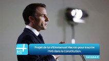 Projet de loi d'Emmanuel Macron pour inscrire l'IVG dans la Constitution.