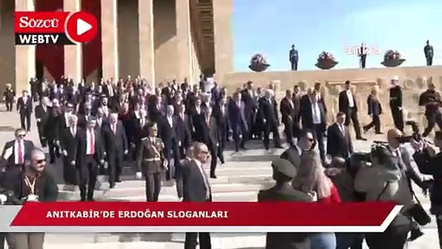 Anıtkabir'de Erdoğan sloganları