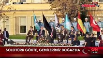 100. yıl gururu! Tarihi tören başladı: 100 savaş gemisi ve SoloTürk sahnede