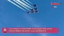 Türk yıldızları İstanbul semalarında '100' çizdi