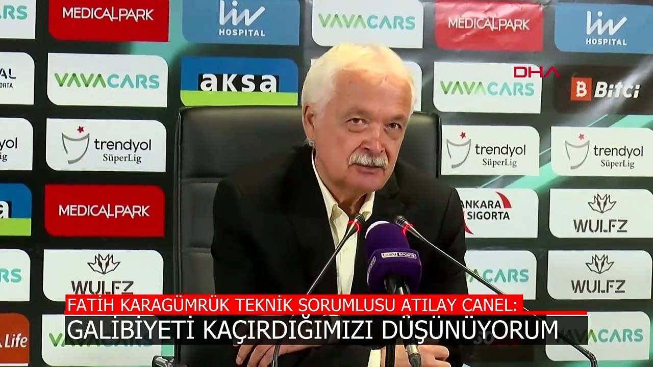 Atılay Canel: Galibiyeti kaçırdığımızı düşünüyorum