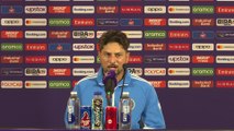 India's Kuldeep Yadav reacts to their convincing win over England at the Cricket World Cup