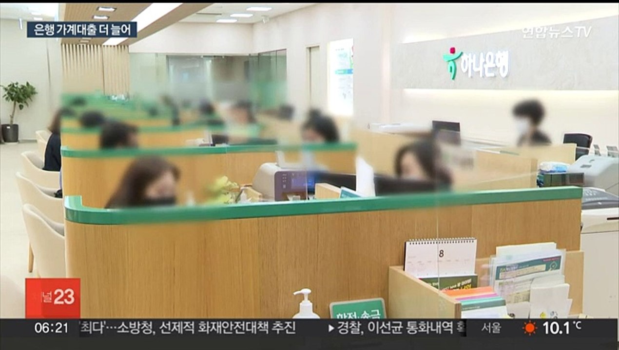 은행 가계대출 한 달 새 2.4조원↑…금리 줄인상