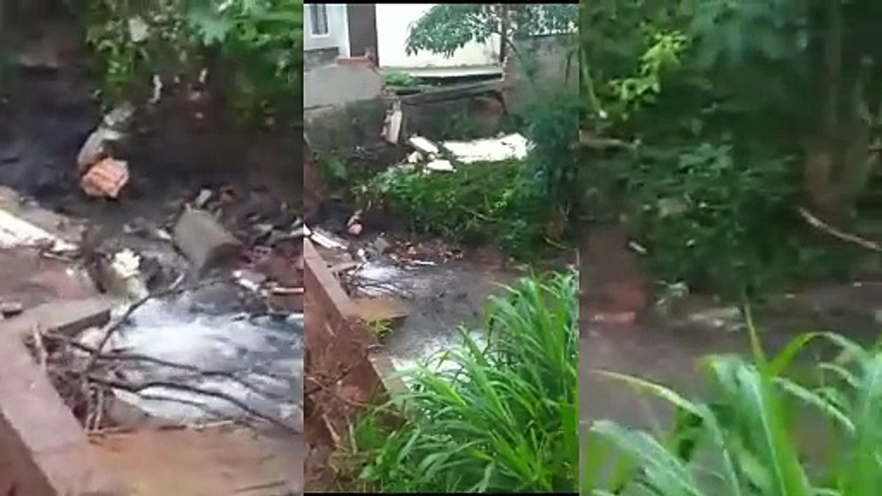 Excesso de chuva provoca deslocamento de manilhas e danos a residência em Ponta Grossa