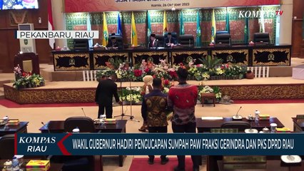 Wakil Gubernur Hadiri Pengucapan Sumpah PAW Fraksi Gerindra Dan PKS DPRD Riau
