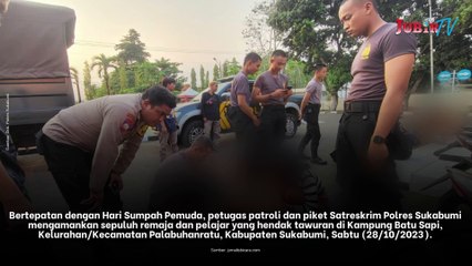 Insiden Tawuran di Hari Sumpah Pemuda, Sepuluh Remaja Diamankan Polres Sukabumi