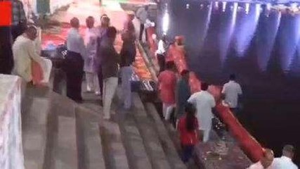 सागर: गंगा आरती का किया गया आयोजन, बड़ी संख्या में शामिल हुए श्रद्धालु