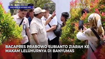 Momen Prabowo Subianto Ziarah ke Makam Leluhurnya di Banyumas