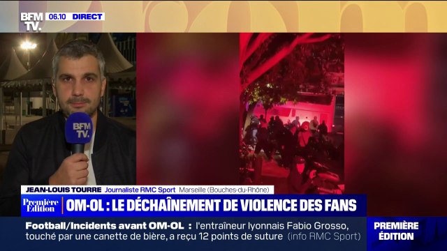 L'entraîneur de l'Olympique lyonnais blessé au visage, après que le bus de l'équipe ait été caillassé par les supporters marseillais