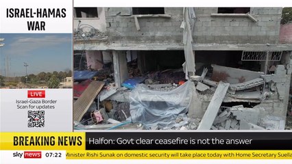 Hamas needs to be 'obliterated' says UK minister as Israel steps up ground attack in Gaza