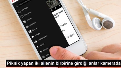 Piknik yapan iki ailenin birbirine girdiği anlar kamerada