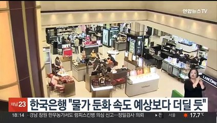 한국은행 "물가 둔화 속도 예상보다 더딜 듯"