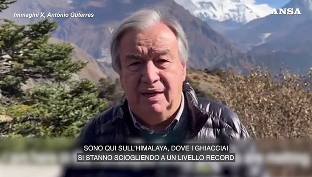 Clima, Guterres: I ghiacciai si stanno sciogliendo a un livello record