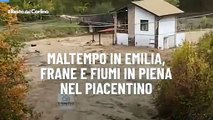 Maltempo in Emilia, frane e fiumi in piena nel Piacentino: il video
