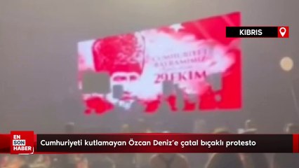 Cumhuriyeti kutlamayan Özcan Deniz’e çatal bıçaklı protesto