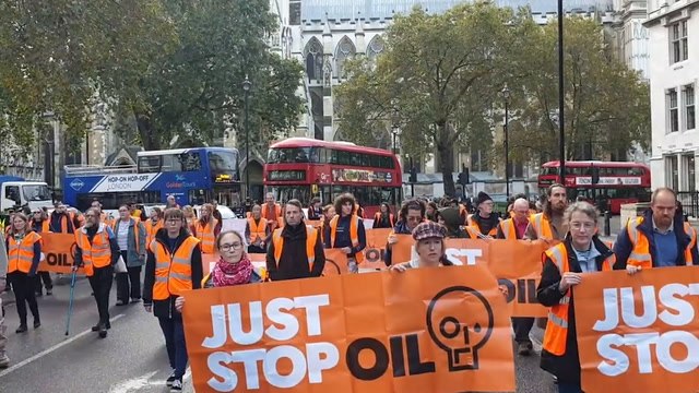 Police swoop on Just Stop Oil protesters in Parliament Square demonstration