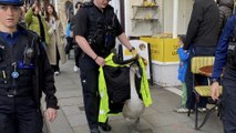 Shoppers shocked as police escort swan through busy streets